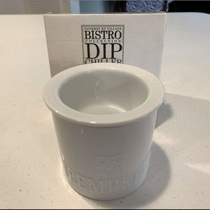 NIB Gourmet Village Stoneware White Dip Chiller